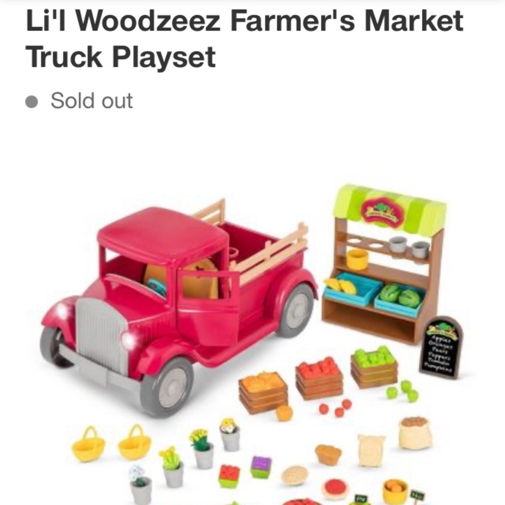 Lil Woodzeez Hopper Farms Market Truck Produce Stand